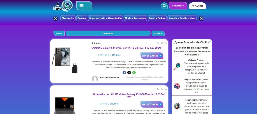Buscador de Chollos